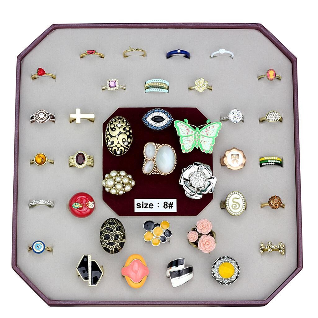 VK-038-SIZE8 - Assorted Brass Ring with Assorted  in Assorted