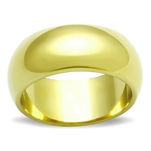 TK1391 - IP Gold(Ion Plating) Stainless Steel Ring with No Stone