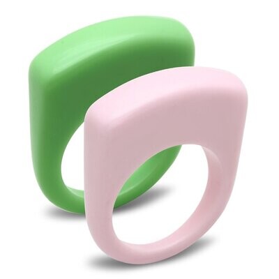 LO2384 -  Resin Ring with Synthetic Synthetic Stone in Multi Color