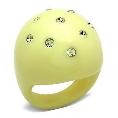 LO2387 -  Resin Ring with Synthetic Synthetic Stone in Multi Color