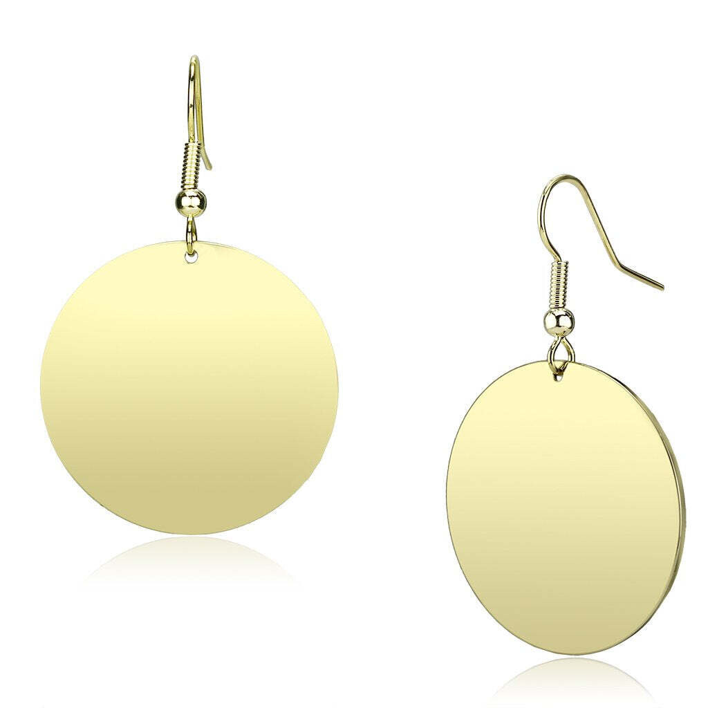 LO2705 - Gold Iron Earrings with No Stone