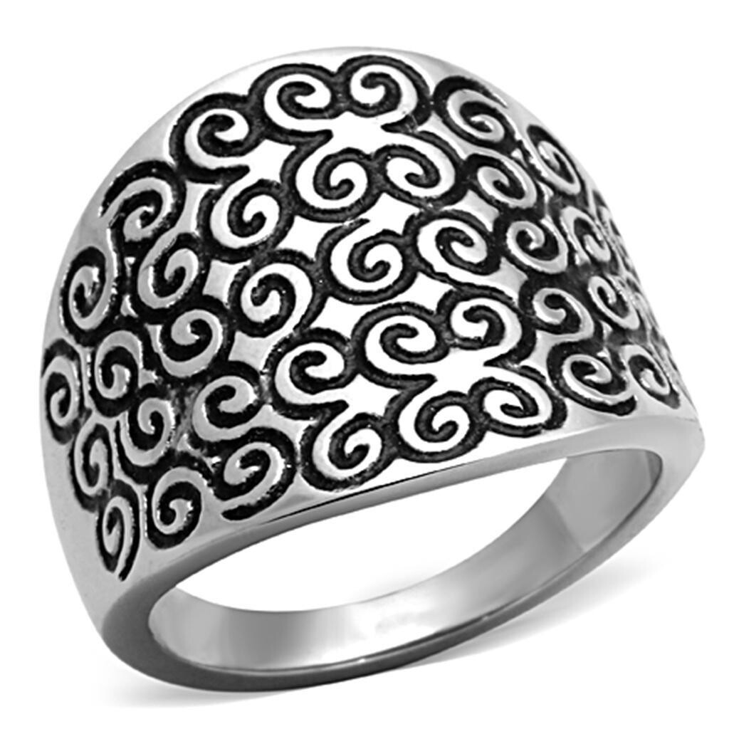 TK1329 - High polished (no plating) Stainless Steel Ring with No Stone