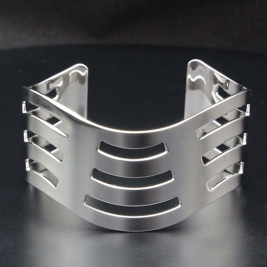 LO1953 - High polished (no plating) Stainless Steel Bangle with No Stone