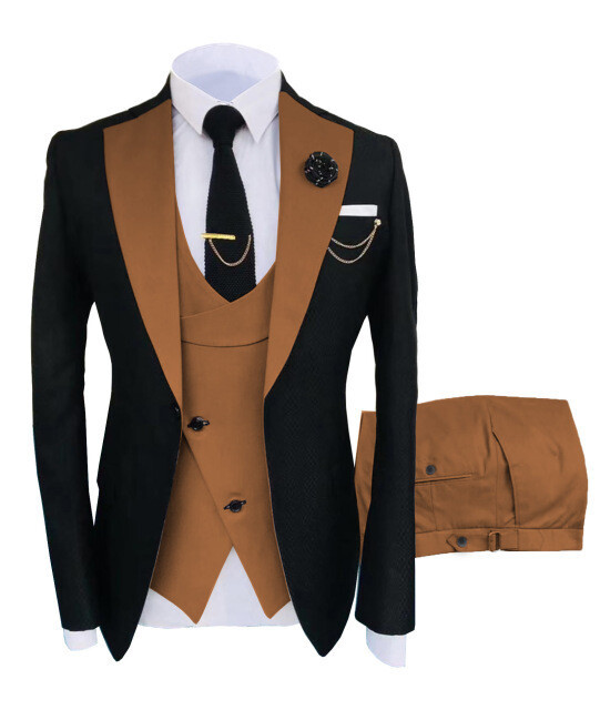 Mixed Color Foreign Trade Specially For Business Casual Suit Three Sets Groom Best Man Wedding Banquet Cross-Border Suit Men