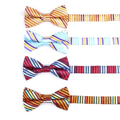 Striped Plaid Man Bowtie Knot Groom Wedding Bow Ties For Men Polyester Cravats Suits Accessories Man Neck Ties For Banquet Party