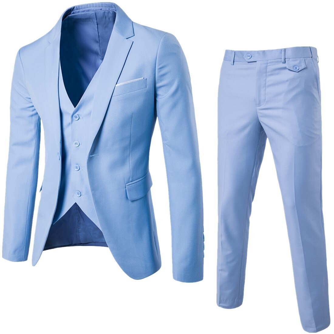 2022 men's fashion Slim suits men's business casual clothing groomsman three-piece suit Blazers jacket pants trousers vest sets