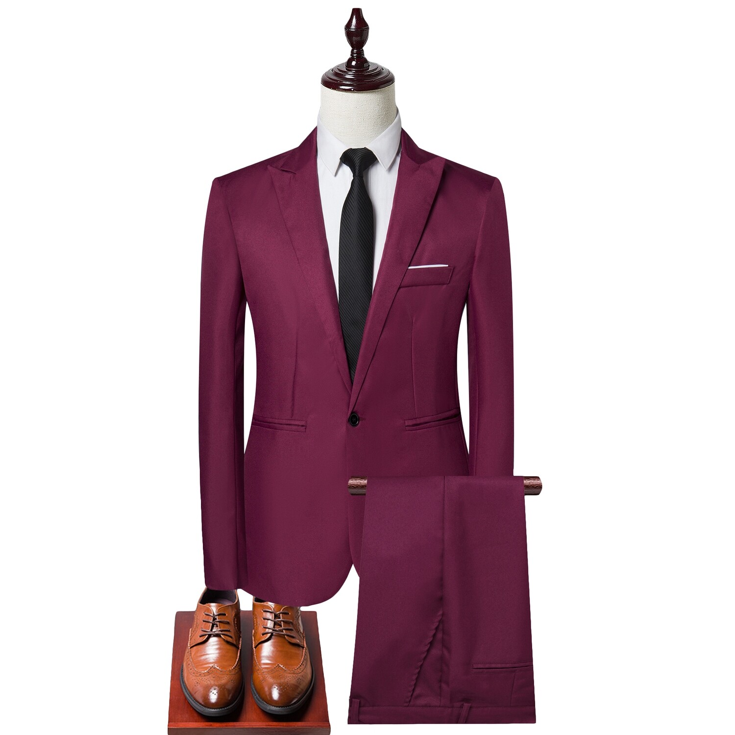 Italian Suit For Men With Peaked Lapel