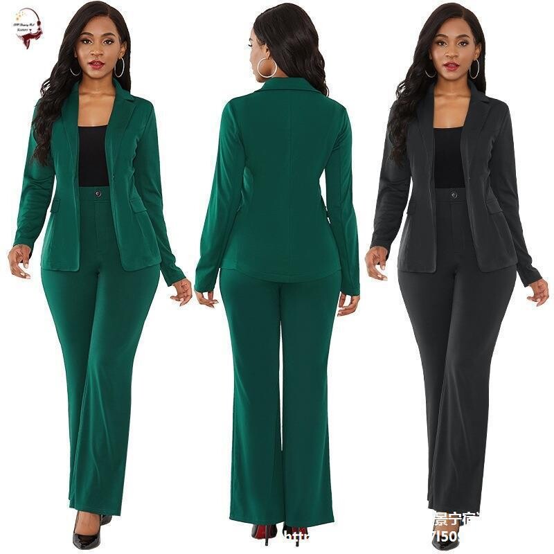 Dropshipping High Quality Solid Color Single Buckle Women Suit Women'S Suits & Tuxedo Blazer