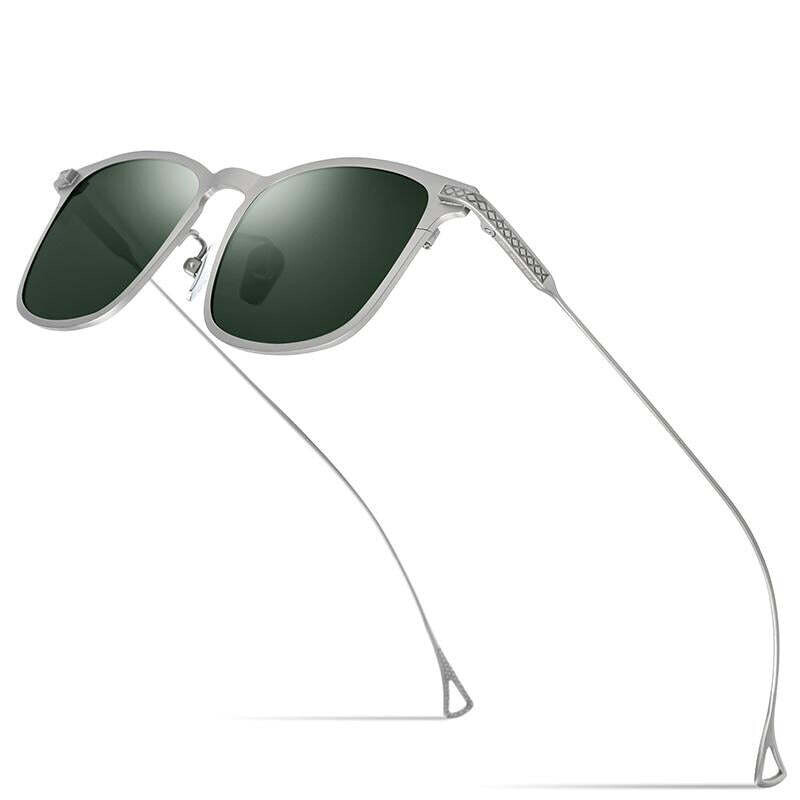 Pure Titanium Sunglasses Men Vintage Square Polarized Sun Glasses for Women New Retro Mirrored UV400 Shades