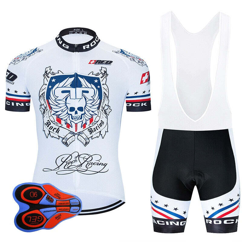 Rock Racing Cycling Clothing 9D Bib Set MTB Uniform Team Bicycle Clothes Quick Dry Bike Jersey Men’s Short Maillot Culotte