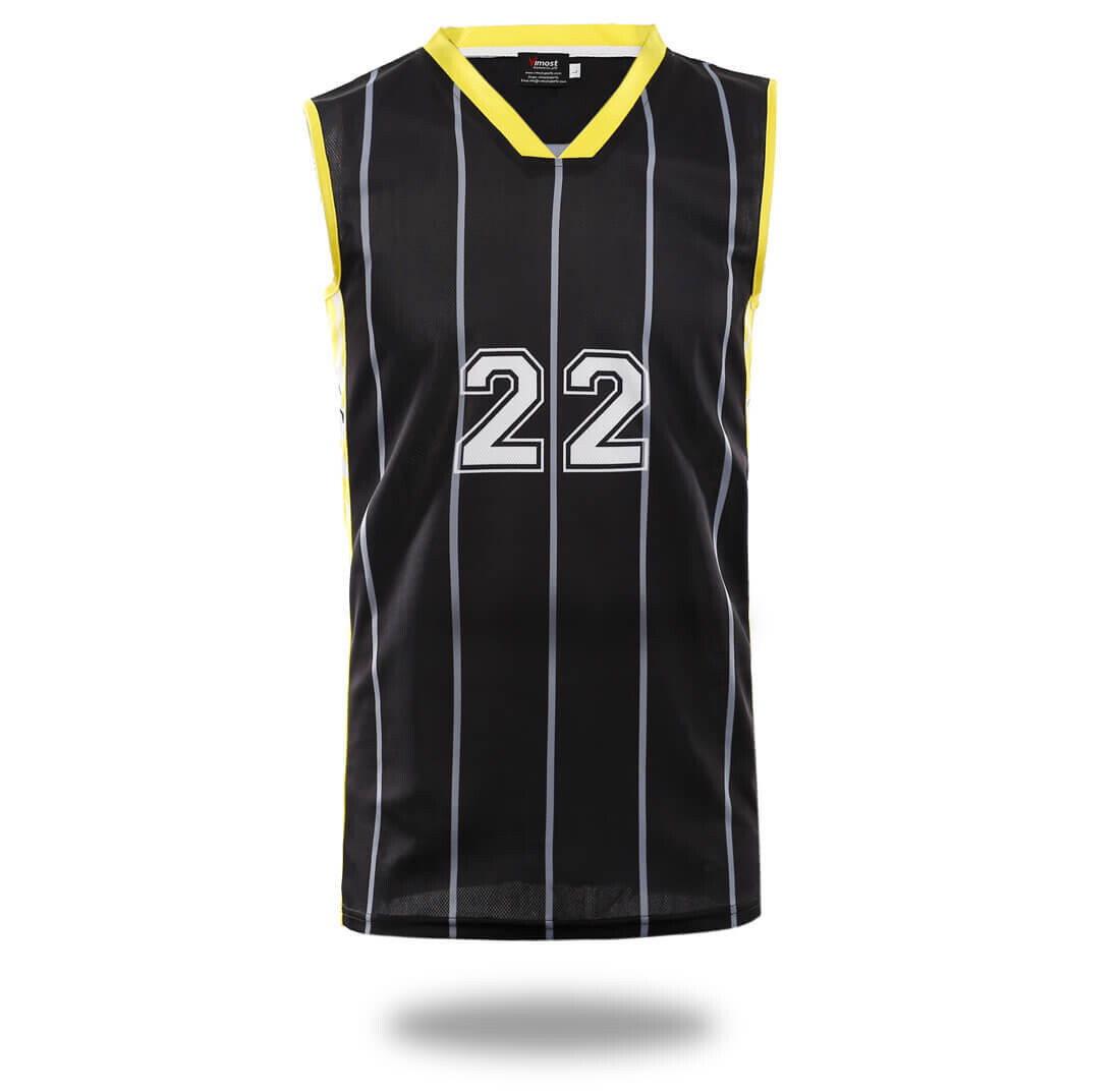Black Stripes Design Basketball Shirts and Shorts