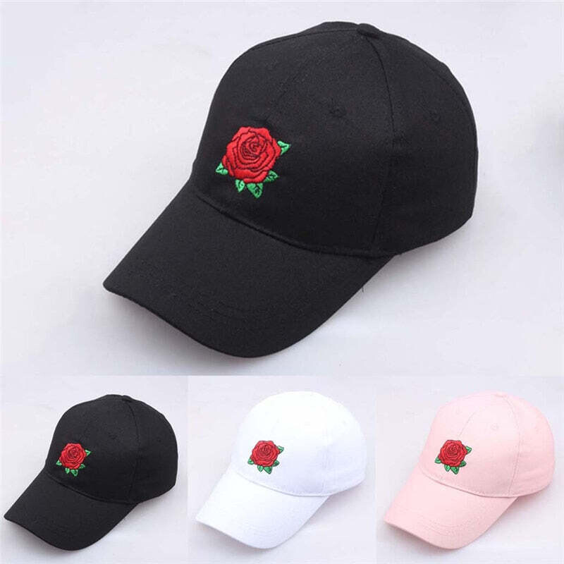 Unisex Baseball Friends Hip Hop Embroidered Flower Denim Caps