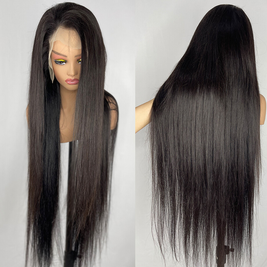 RTS Pre Plucked Cuticle Aligned Lace Front Wigs Human Hair 13x4 Silky Straight HD Lace Frontal Human Hair Wigs For Black Women