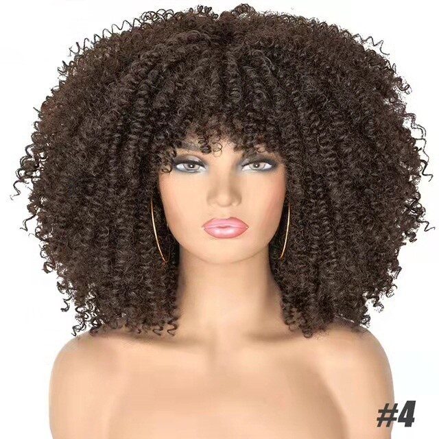 Afro Natural Synthetic Short Dreadlock-Style Wigs For Black Women