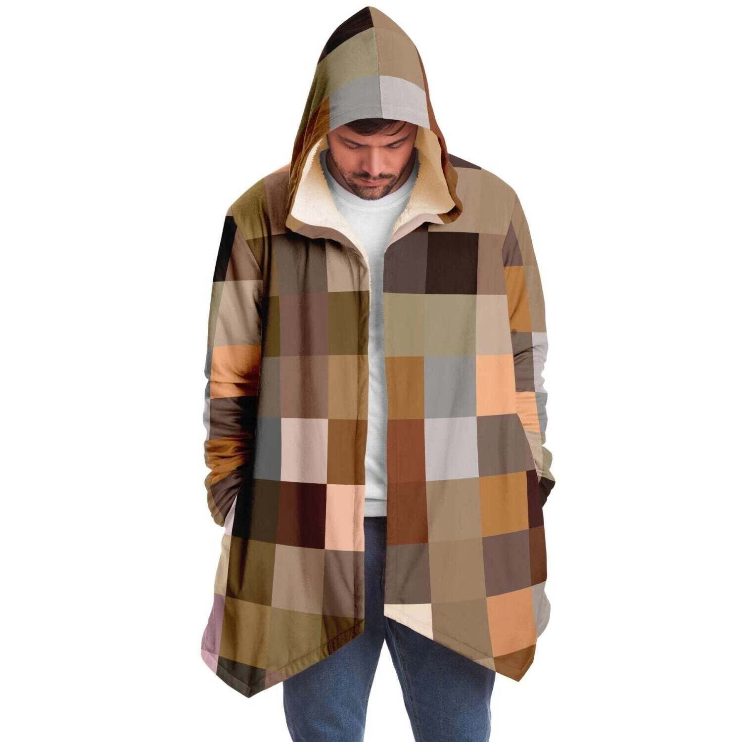 Uniquely You Fleece Jacket - Hooded / Brown Colorblock - Men/Women