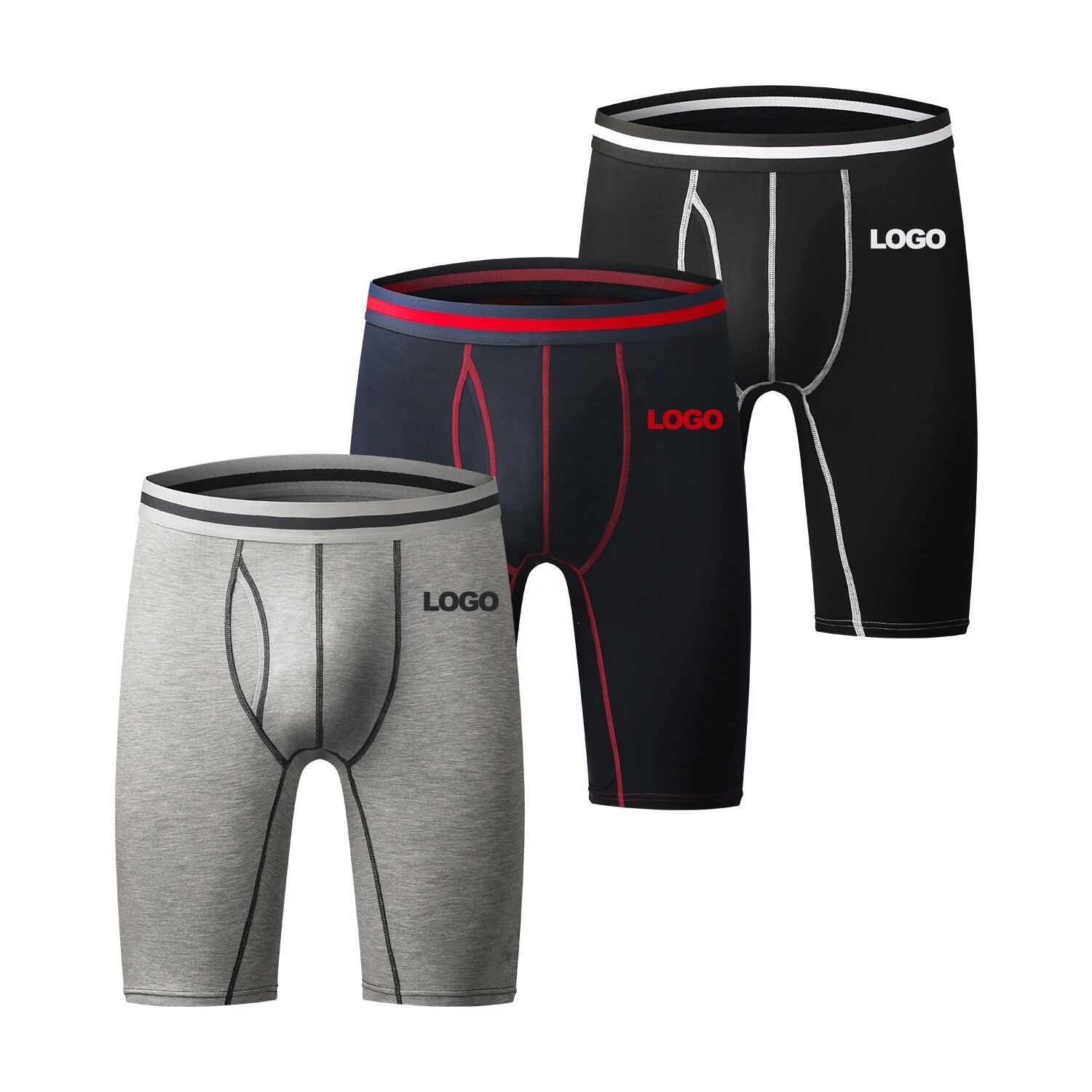 Custom Logo Cotton Polyester Men's Briefs & Boxers Sublimation Printing Wholesale Designers Plus Size Underwear Men Boxer
