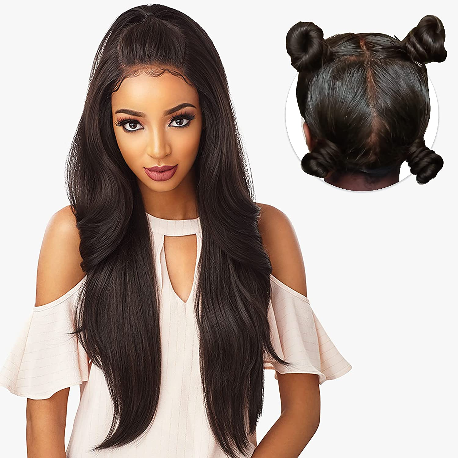 Brazilian Weaves And human Hair Lace Front Wigs, Bone Straight Full Lace Human Hair Wigs For Black Women