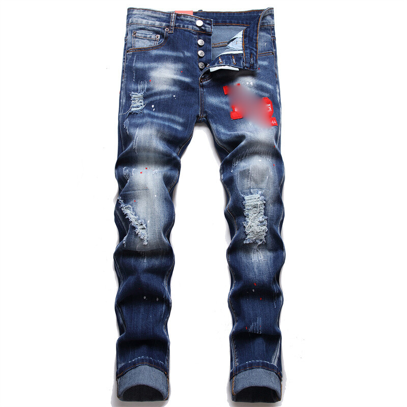 AIPA 2022  Men Cotton Straight Classic Jeans Male Denim Pants New Design Men Casual Trousers