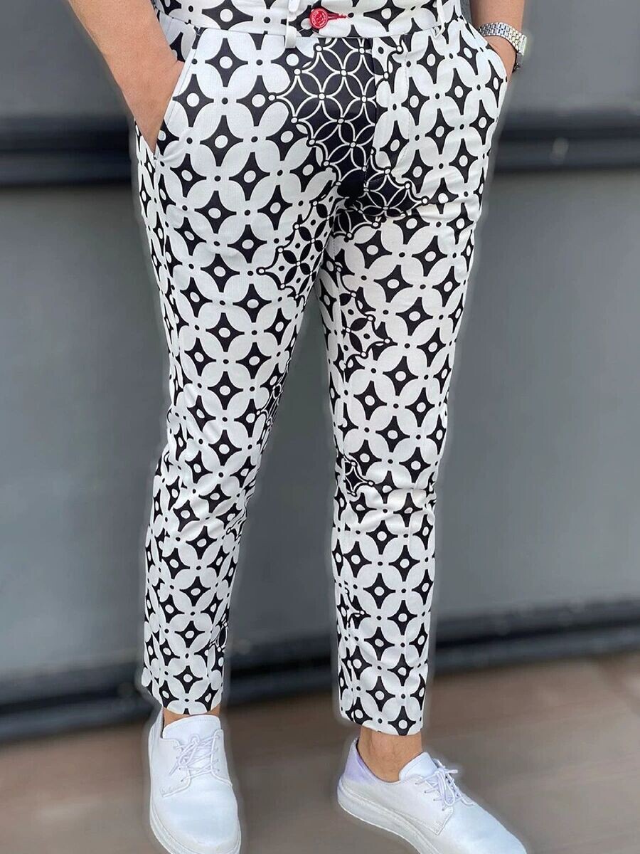 J&H Fashion 2022: Men's New Fall Pattern Printing Leisure Fashionable Suit Pants Hot Selling