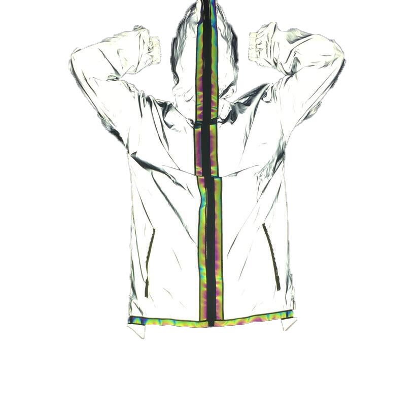 Hip Hop rainbow Coats clothing mens reflective Jackets Refltctive jacket vest mantle cloak high visible windproof outdoor