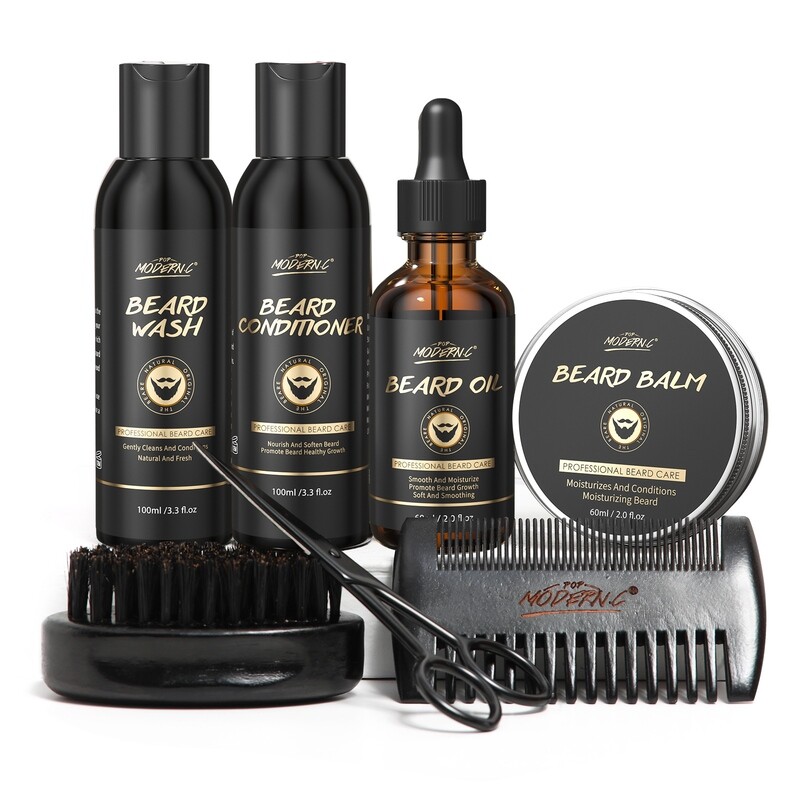 Private Label Beard Growth Kit Professional Beard Kit for Men Grooming Care OEM Packing Organic Feature Form Natural Origin