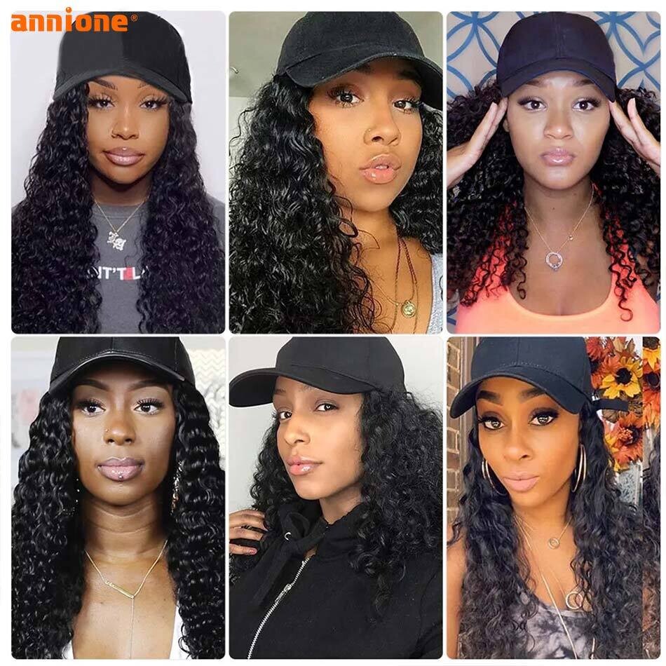 Baseball cap wig for black women, silly cap wigs 
