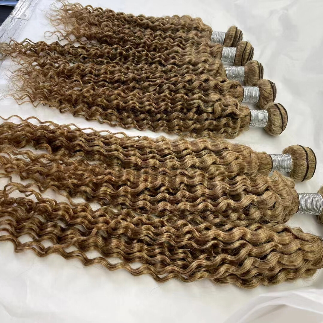 Wholesale high quality cuticle aligned brazilian hair bundle vendor  brown colour bundles human hair extensions