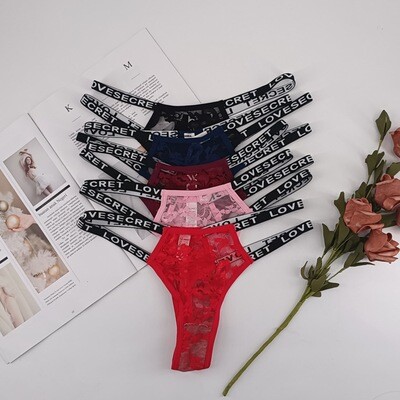 Seamless Lingerie Women Thong Underwear with OEM/ODM Logo Custom Lace