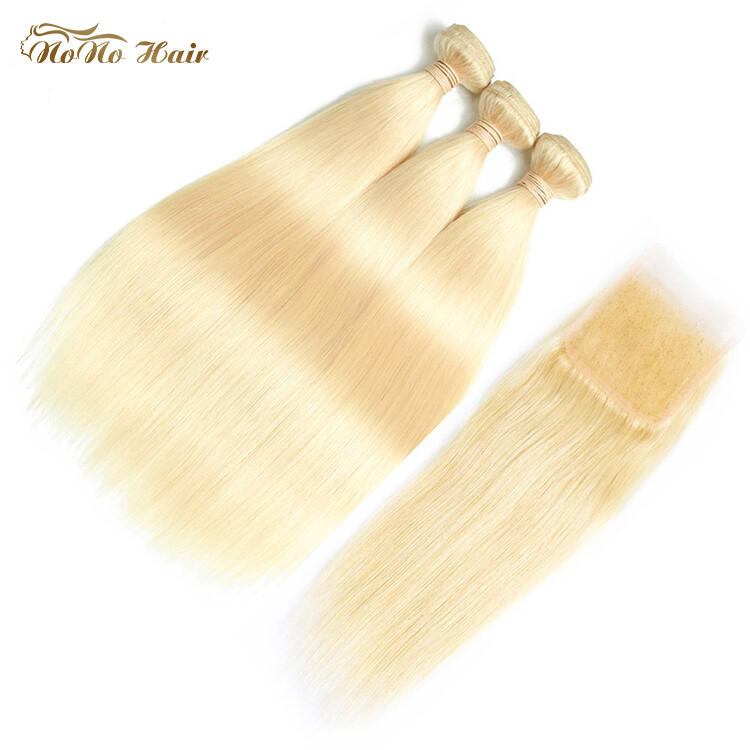 Wholesale Brazilian Human Hair Bundles Blond 613 Straight Hair Weave Virgin Human Hair Extensions