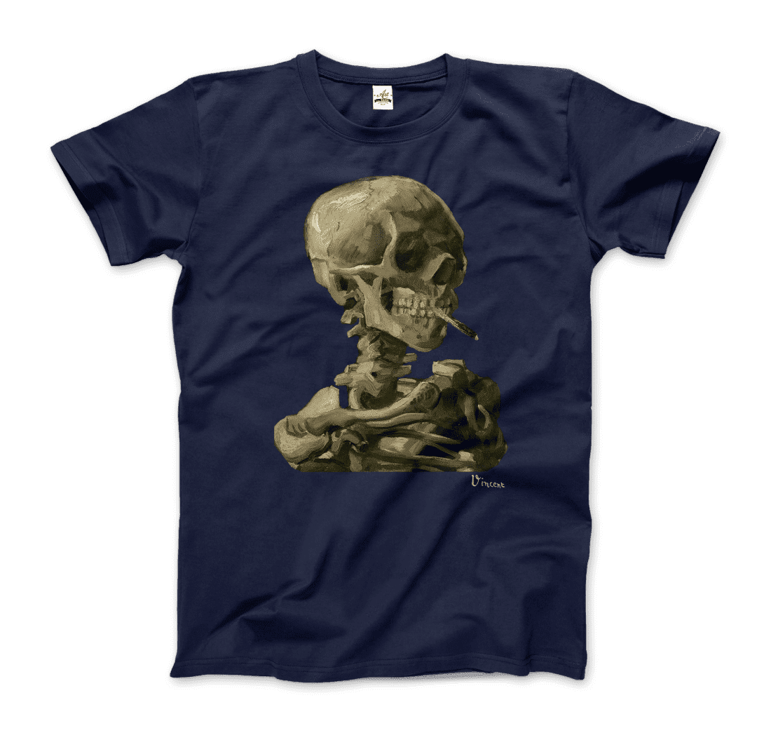 Van Gogh Skull of a Skeleton with Burning Cigarette 1886 T-Shirt