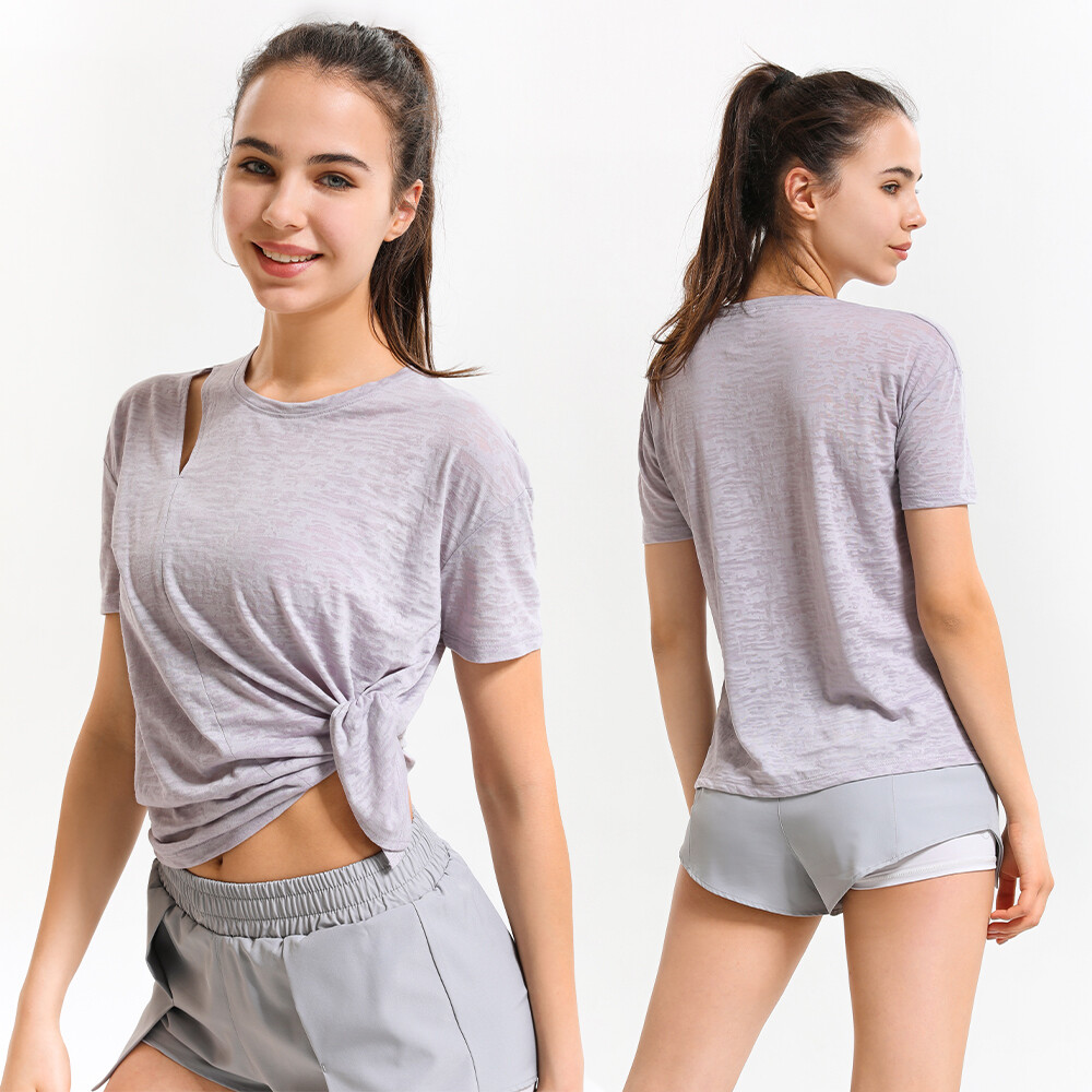Camiseta Mujer Kaos Breast Elegant Women Fitness Shirt Yoga Wear Heavyweight T Shirt Over Size Sport Gym Tshirt Women'S T-Shirts