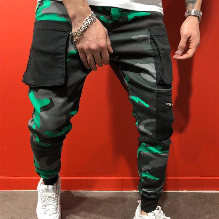 New Hot Sell Streetwear Pants Slim Fit Tracksuit And Ogger Pants Camouflage For Men