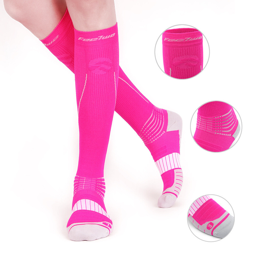 200N Terry Medium Tube Men's and Women's Socks Outdoor Sports Socks Quick-drying Adult Running Pressure Socks