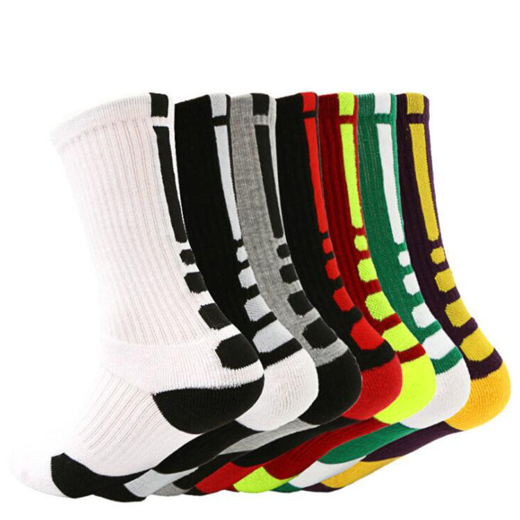 Wholesale Men Sports Socks With Damping Terry Basketball Cycling Running Hiking Tennis Sock Set Ski Women Cotton Socks