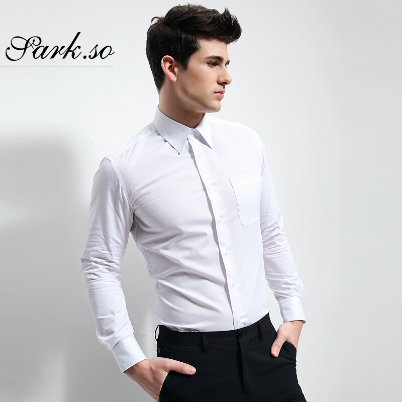 2020 business casual dress long-sleeved shirt male custom sell like hot cakes
