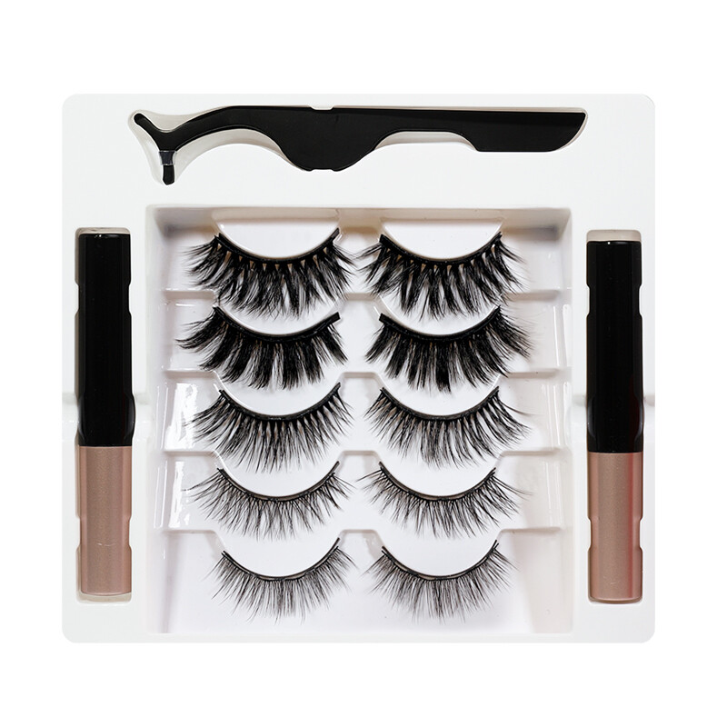 Faux Mink, Third Generation OEM Packaging That Is Extremely Soft Sustaining Luxury Black Cotton Band Style Set Eyelash extensions