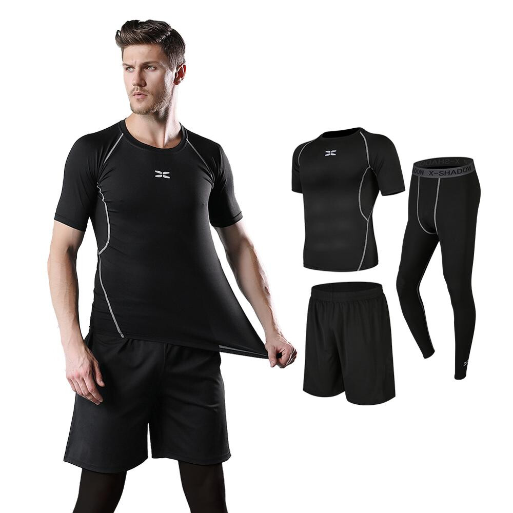 Hot Selling Track Suits Men Sport Tracksuit Mens 3 Color Workout Tshirts Sets Sport Clothing Gym For Men