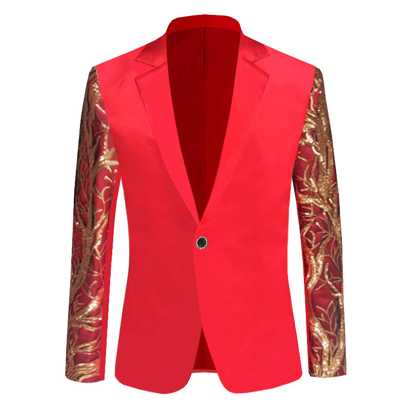 Men's Sequins Velvet Shawl Blazer Designs Velvet flowers DJ Club Singer Sequins Jacket 2022