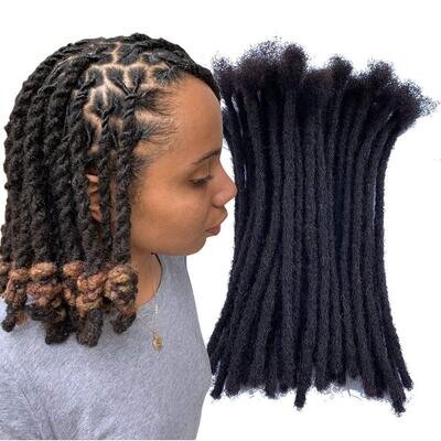 Handcrafted 1B afro kinky curly crochet dreadlocks Human Hair dreadlocks