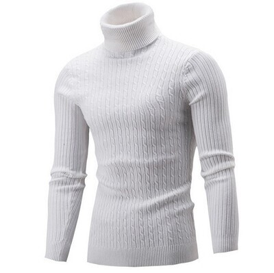 Hot selling product Men Turtleneck Solid Color Slim Long Sleeve Mens Sweater Custom Winter Sweater For Men