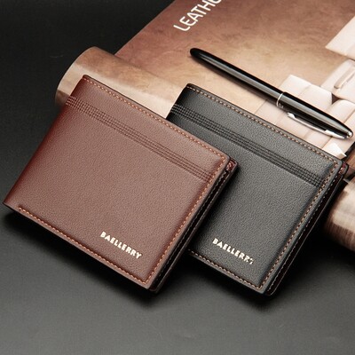 GS598 Men's Business Card Casual Short Leather Wallet