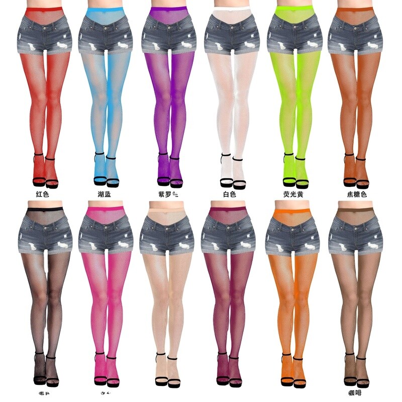 Different Colors Women Nylon Pantyhose Cheap Soft Spandex Sexy Fishnet stockings old women in pantyhose