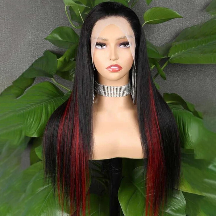 Wholesale Natural Color Straight Human Hair Wig Brazilian Raw Virgin Hair HD Transparent Lace Front Wigs for Black Women