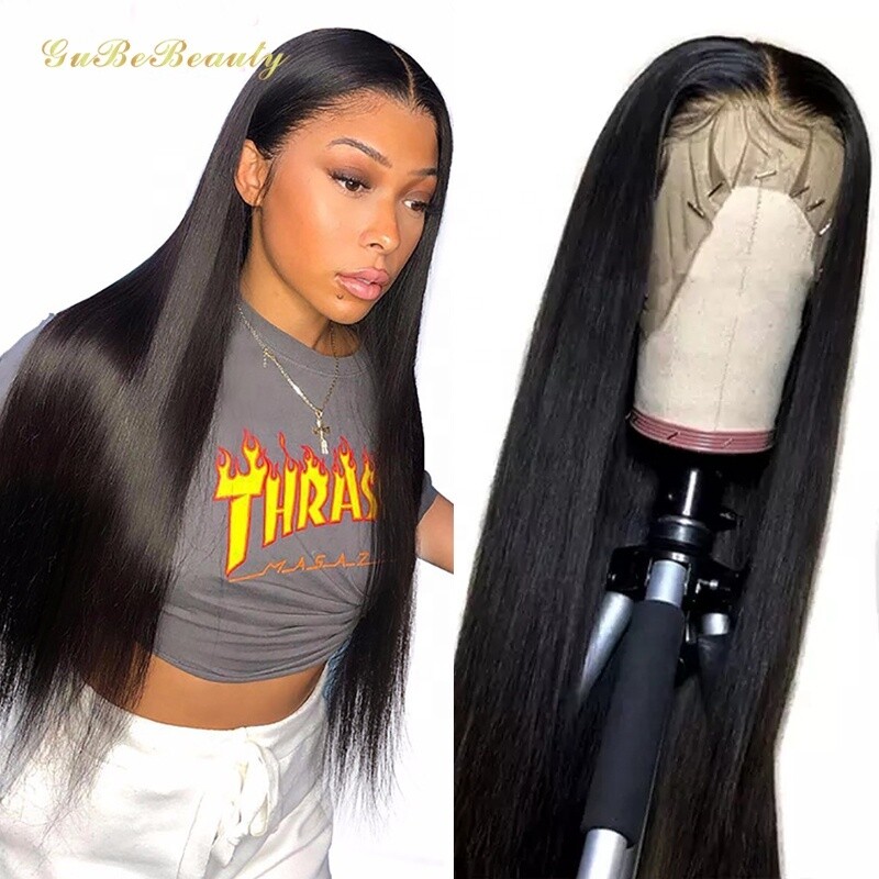 Gubebeauty remy brazilian virgin human hair wig,13X4 hd lace frontal wigs vendors,wholesale lace front human hair wig
