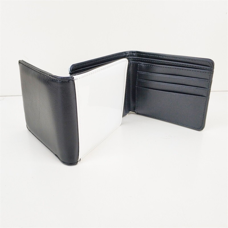 Sublimation blank wallet pu leather men's  wallet Custom Wallet card holder