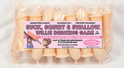 Suck, Squirt, & Swallow Willie Drinking Game - 15 Pack