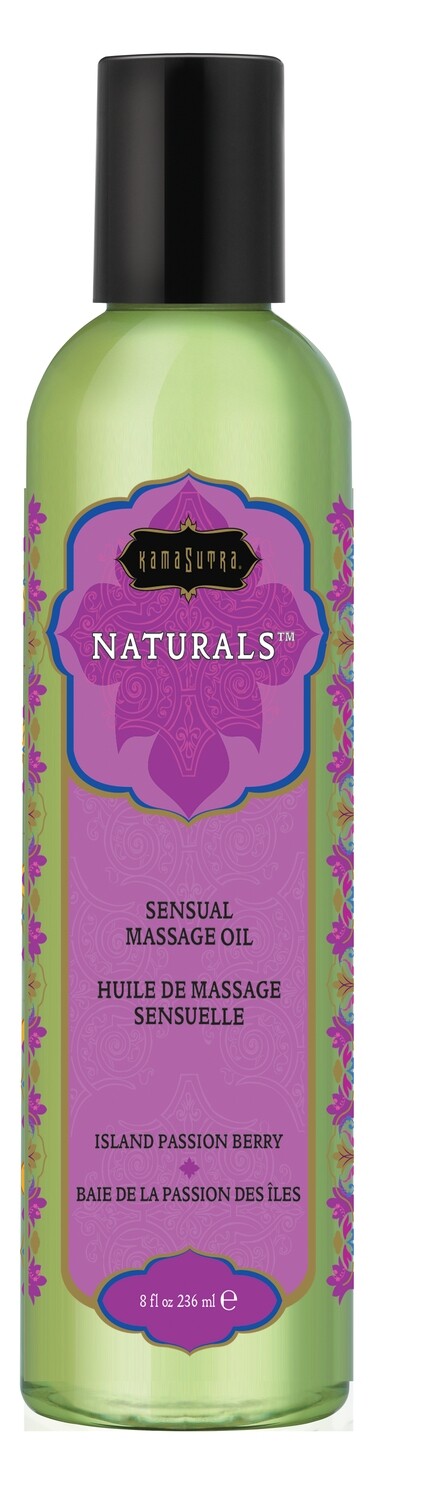 Naturals Massage Oil - Island Passion Berry - 8 Fl. Oz.