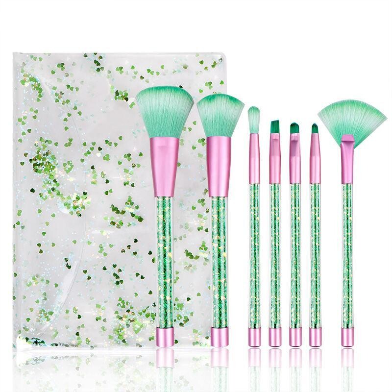 Luxury Sequin Makeup Brushes Set For Foundation