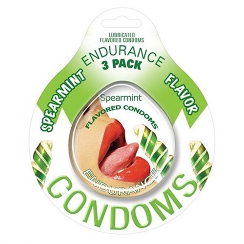 Endurance Condoms - Spearmint - 3 Pack