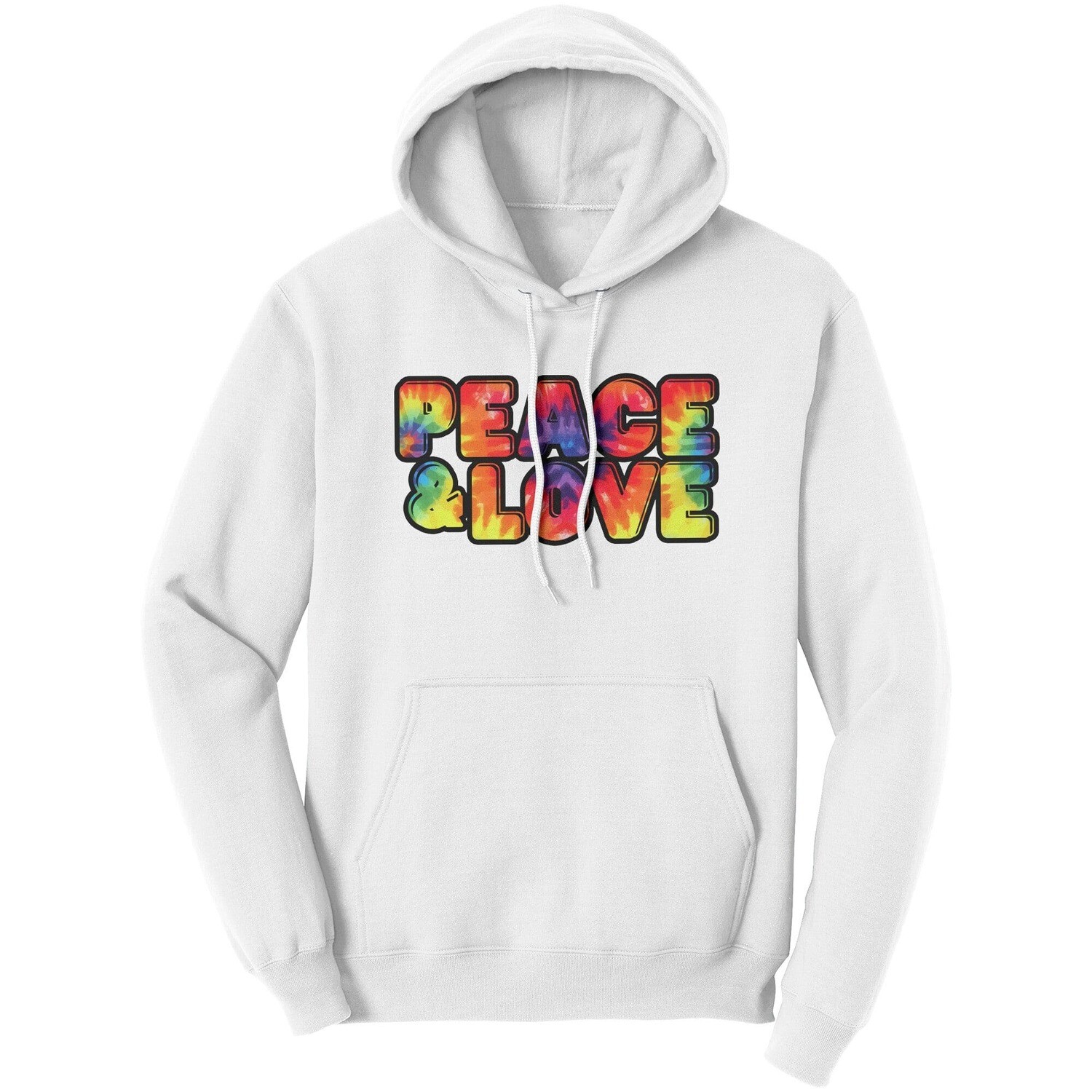 Uniquely You Graphic Hoodie Sweatshirt, Peace & Love Hooded Shirt